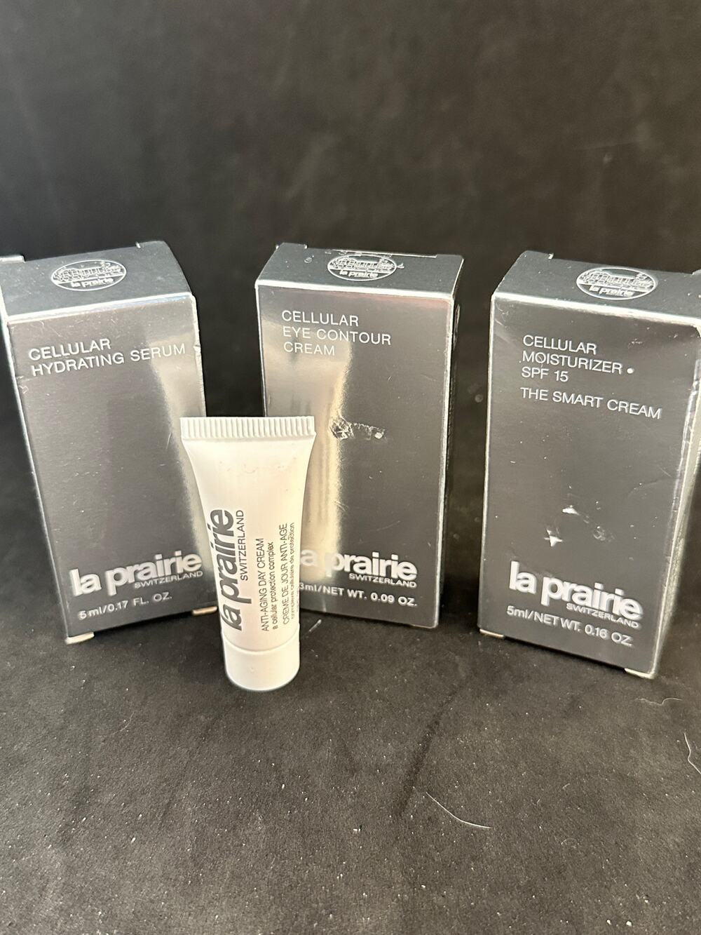 NIB La Prairie Samples Anti-Aging Cream Hydrating Serum Eye Cream Moisturizer